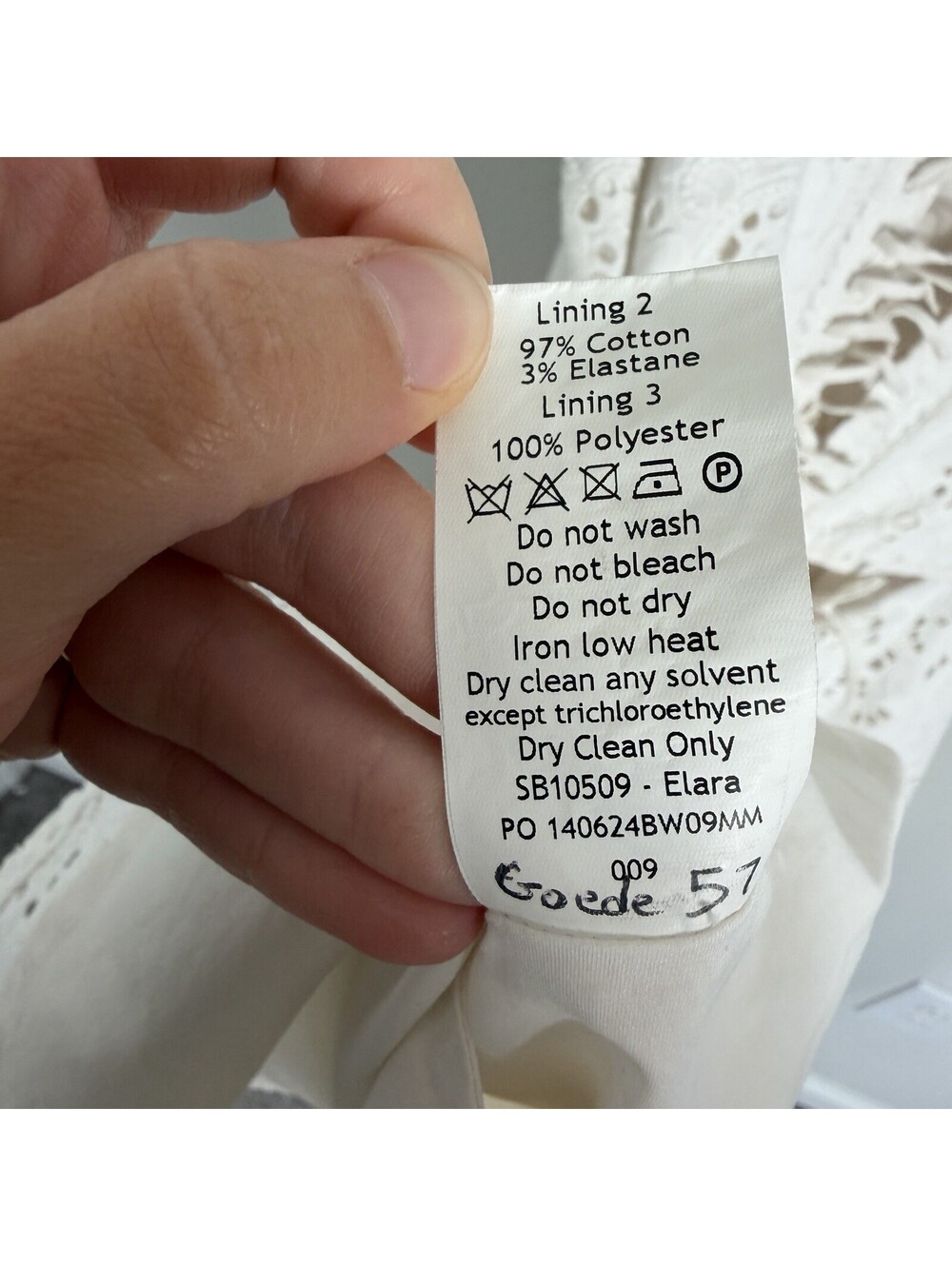 House of CB Elara Broderie Anglais Corset Fit & Flare Mini Dress White Medium - Picture 11 of 11